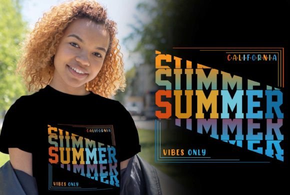 California Summer Vibes Graphics for T-Shirt Designs