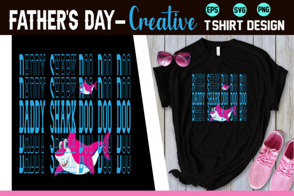 Daddy Shark Graphics & T-Shirt Designs