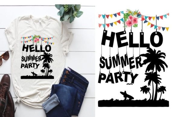 HELLO SUMMER PARTY Graphics for T-Shirt Designs