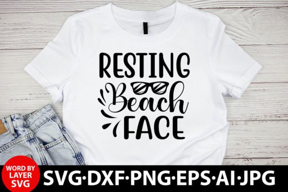 Resting Beach Face Svg: Free Graphics for Crafters